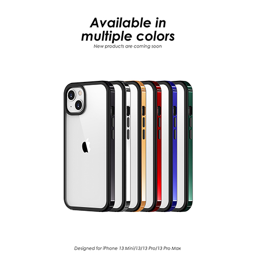 Skinnende metalkant med TPU-telefon